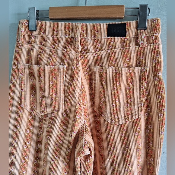BDG Women's Orange Floral Corduroy Mom High Rise Jeans Size 26 - Picture 4 of 5